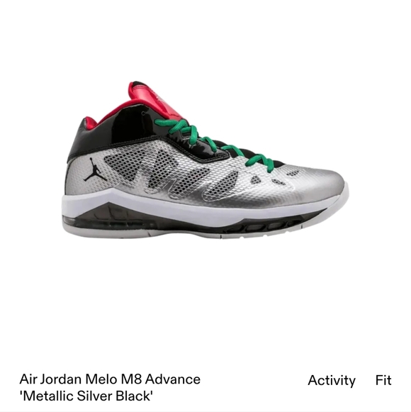 Jordan Other - Jordan Melo M8 Advance "Metallic Silver Black" Mens SZ 10.5 EUC